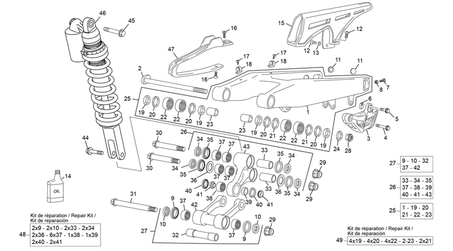 REAR SHOCK - SWINGARM