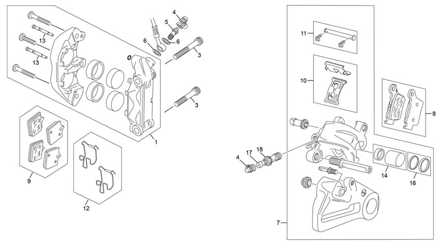 FRONT - REAR CALIPER