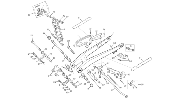 REAR SHOCK - SWINGARM