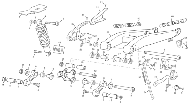 REAR SHOCK - SWINGARM