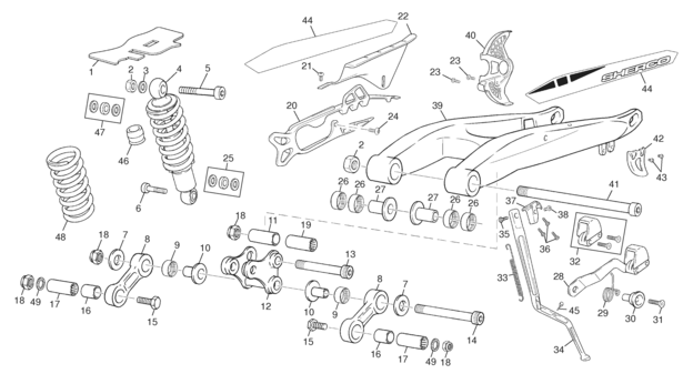 REAR SHOCK - SWINGARM
