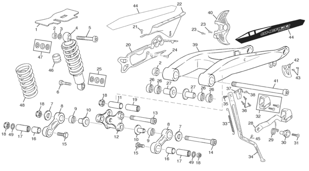 REAR SHOCK - SWINGARM