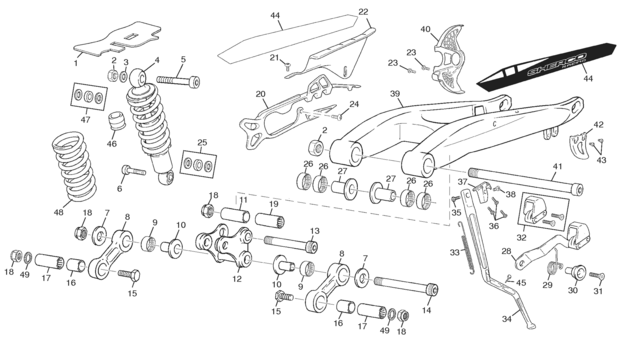 REAR SHOCK - SWINGARM