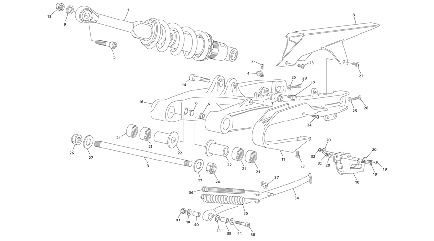 REAR SHOCK - SWINGARM