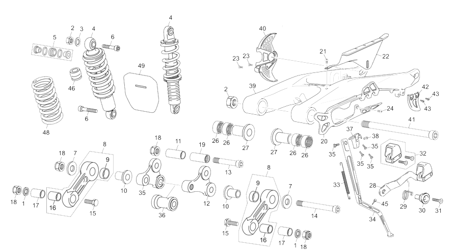 REAR SHOCK - SWINGARM
