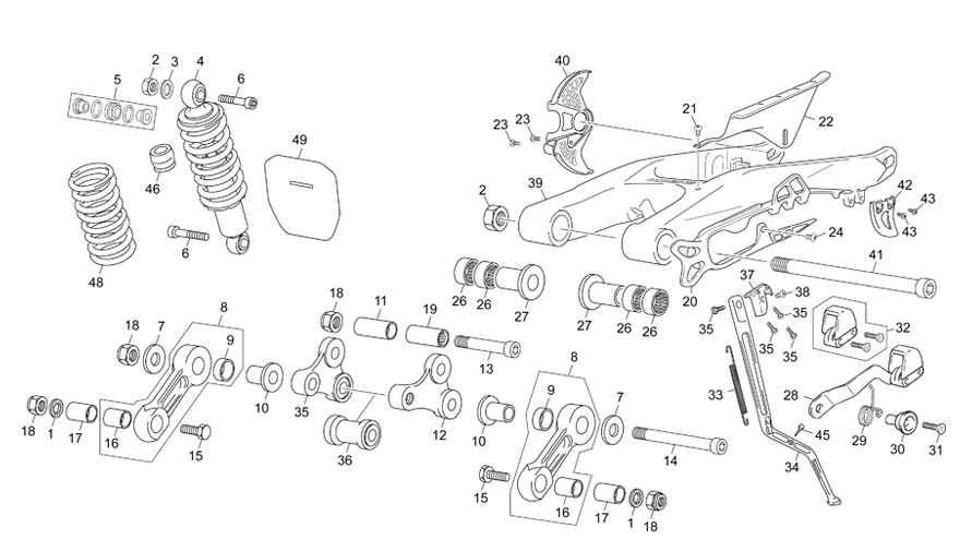REAR SHOCK - SWINGARM