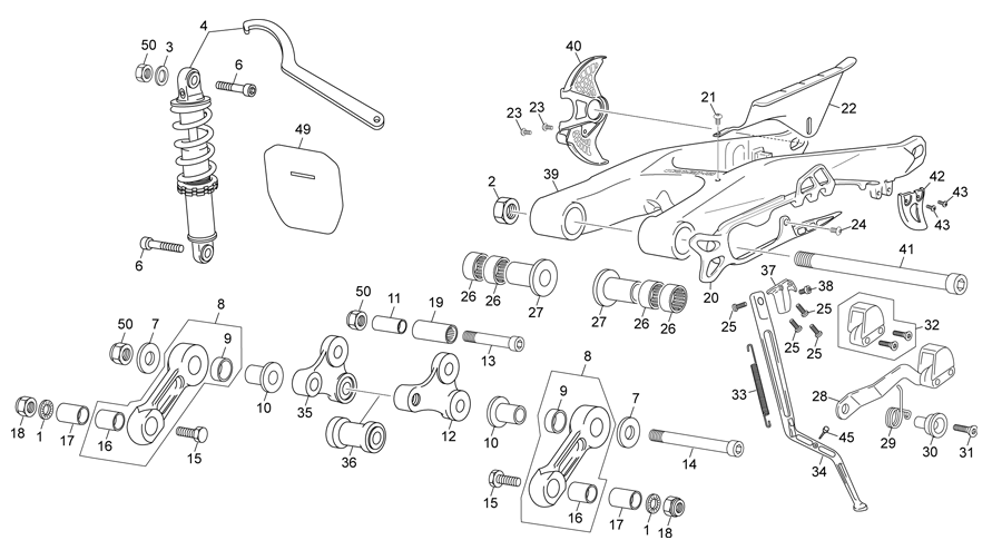 REAR SHOCK - SWINGARM