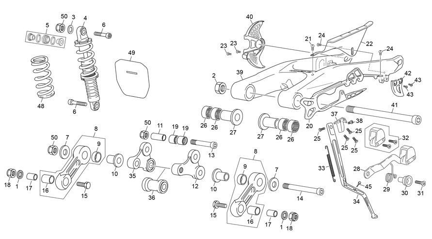 REAR SHOCK - SWINGARM
