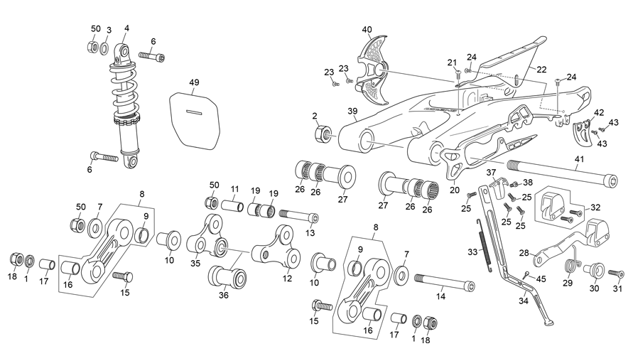 REAR SHOCK - SWINGARM