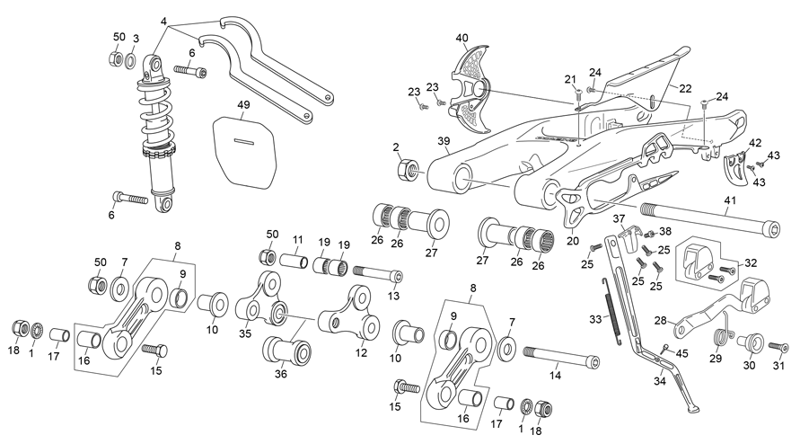 REAR SHOCK - SWINGARM