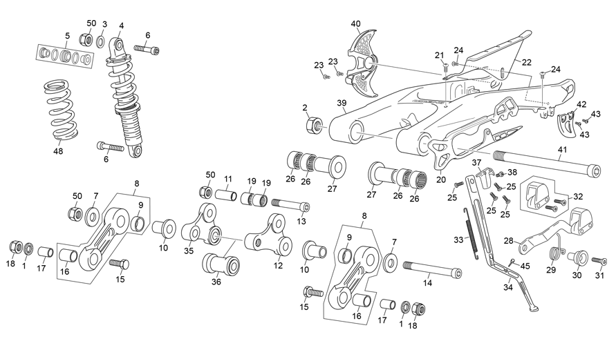 REAR SHOCK - SWINGARM