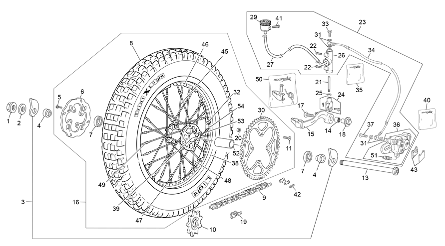 REAR WHEEL WITH BRAKTEC SYSTEM