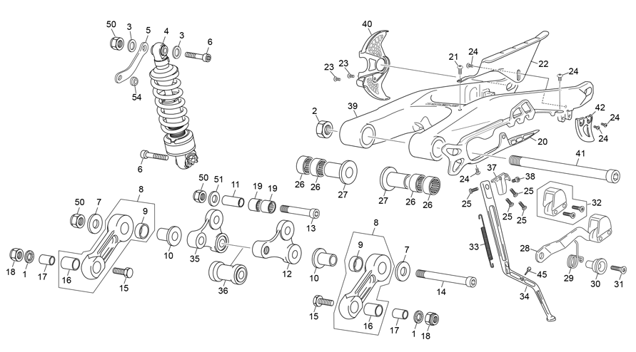 REAR SHOCK - SWINGARM
