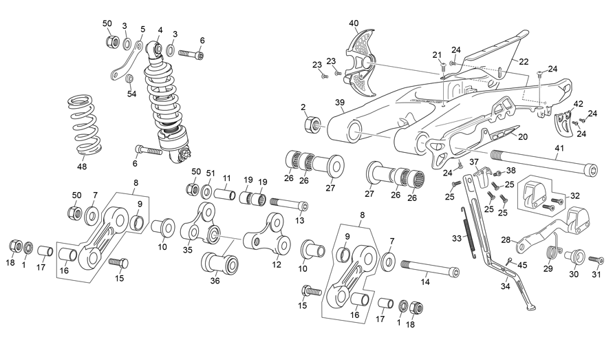 REAR SHOCK - SWINGARM