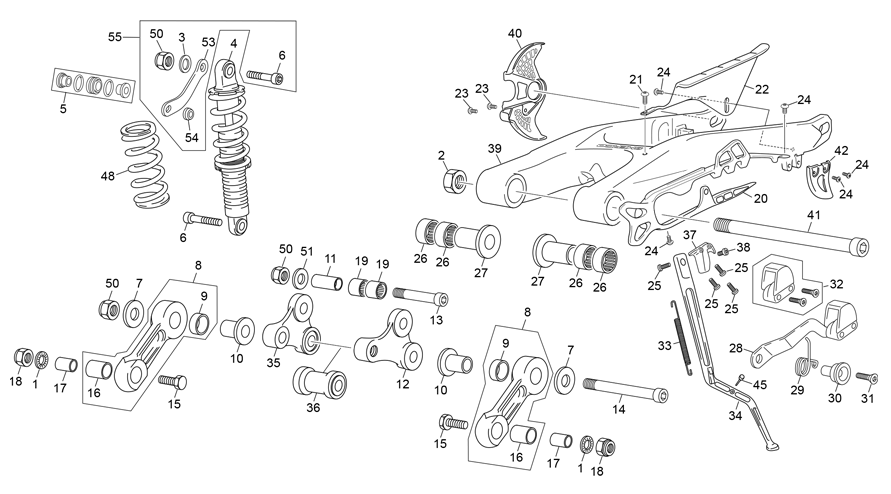 REAR SHOCK - SWINGARM