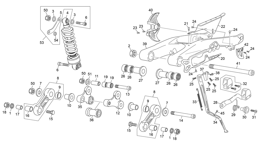 REAR SHOCK - SWINGARM