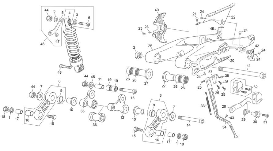 REAR SHOCK - SWINGARM