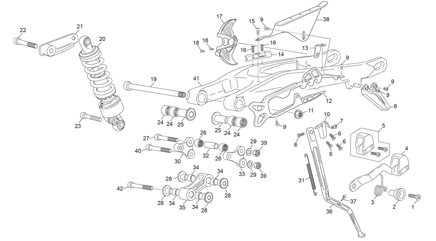 REAR SHOCK - SWINGARM