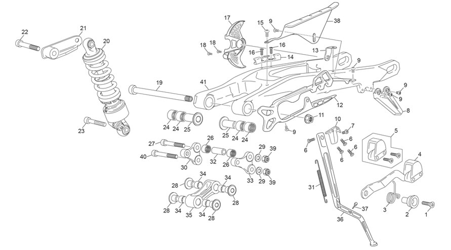REAR SHOCK - SWINGARM