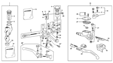 7 - MASTER CYLINDER FRONT - CLUTCH - REAR