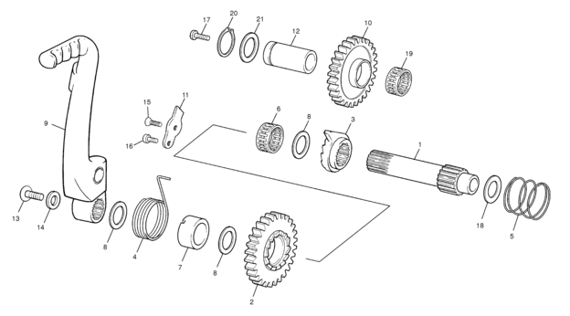 13 - KICKSTARTER ASSEMBLY