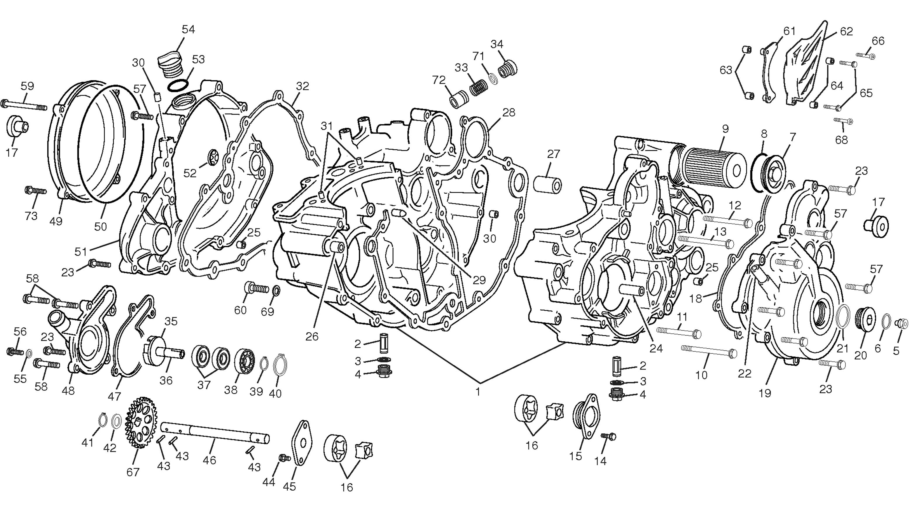 16 - CRANKCASE ASSEMBLY