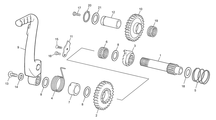 15 - KICKSTARTER ASSEMBLY