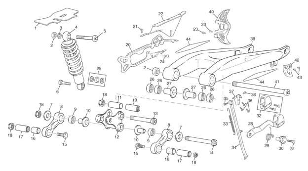 3 - REAR SHOCK - SWINGARM