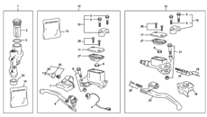 7 - MASTER CYLINDER FRONT - CLUTCH - REAR