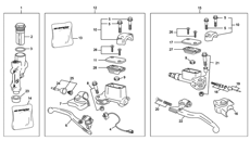 7 - MASTER CYLINDER FRONT - CLUTCH - REAR