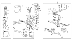 7 - MASTER CYLINDER FRONT - CLUTCH - REAR
