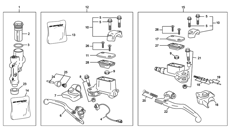 7 - MASTER CYLINDER FRONT - CLUTCH - REAR
