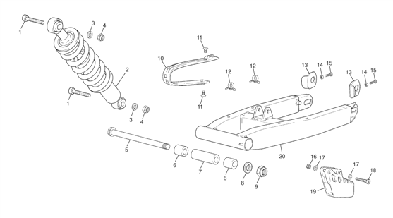 4 - REAR SHOCK - SWINGARM