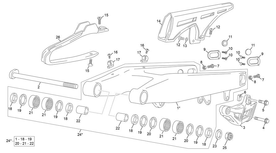 4 - REAR SHOCK - SWINGARM