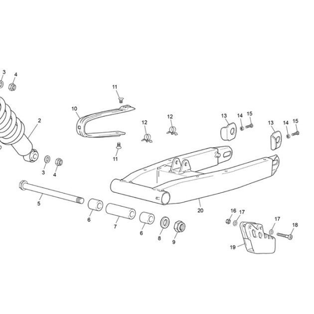 SPACER SWING ARM 50 EVO