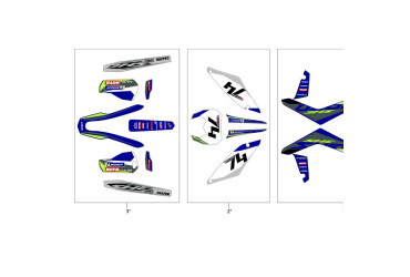 FRONT MUD GARD SWIING ARM HAND GARD STICKER  MARIO ROMAN