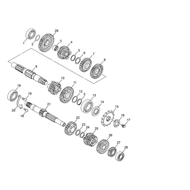 GEAR 2ND PINION, PRIMARY AXLE