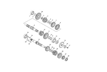 GEAR 6TH PINION, SECONDARY AXLE