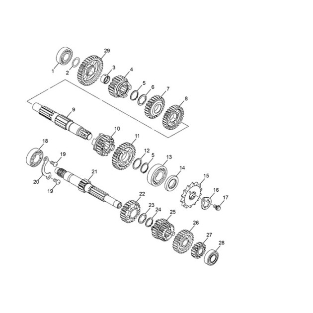 GEAR 6TH PINION, SECONDARY AXLE