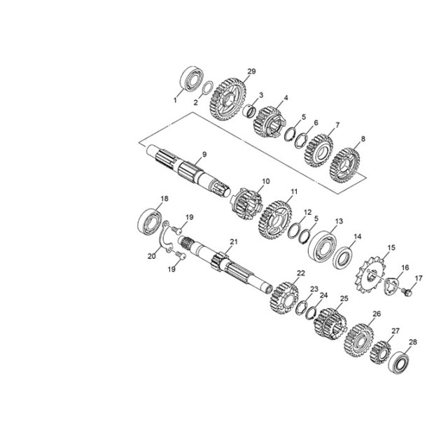 CRANKSHAFT BEARING D.17x40x12