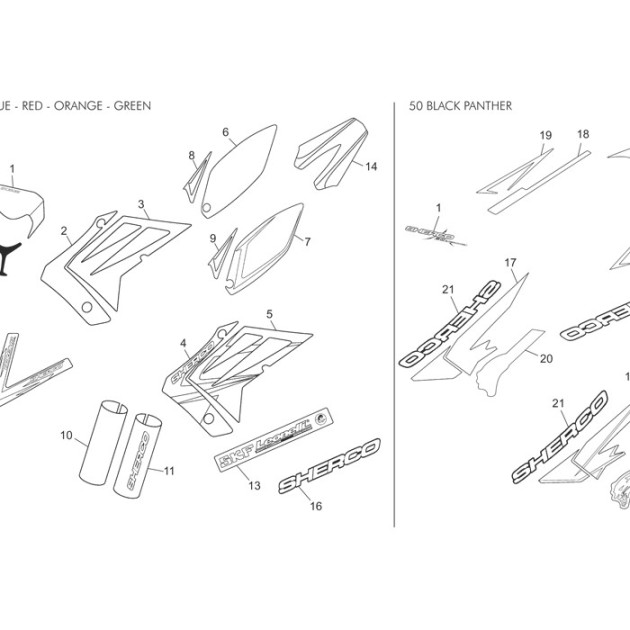 STIKER SWINGARM SET 50 SM CHAMP