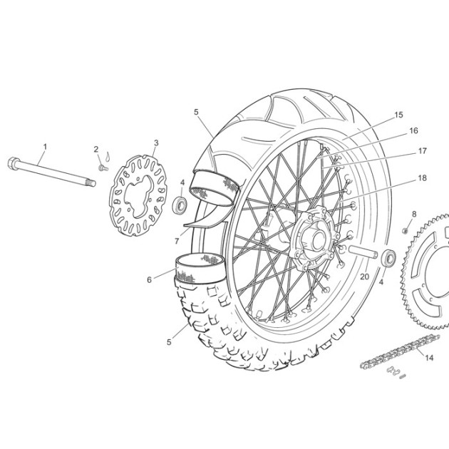 SCEW SPECIAL BRAKE DISC END 450