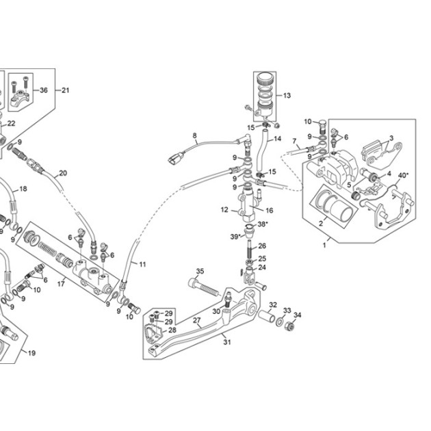 REAR CALIPER 125 4T