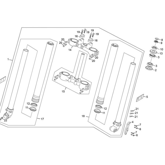 LOWER PLATE FORK SET 50CC USD