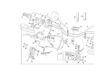 HAND GUARD BRAKETS BLACK SHERCO RIGHT END