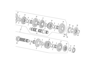 GEAR 3/4 Z18/19 250/300 2T END 2025