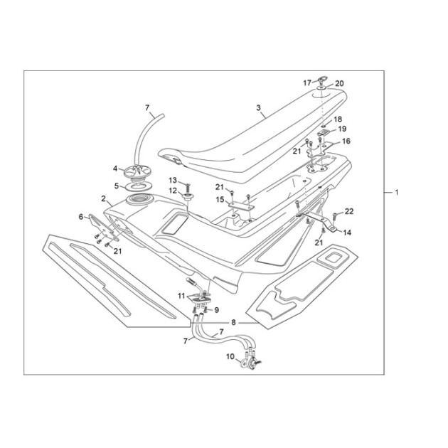 SPACER SEAT /TANK END 450