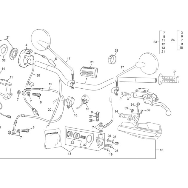 HYDROLIC CLUTCH SYSTEM END 250/300 SEF FL