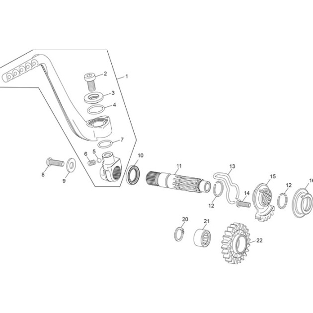 KICKSTART LEVER COMPLET SH133 EVO