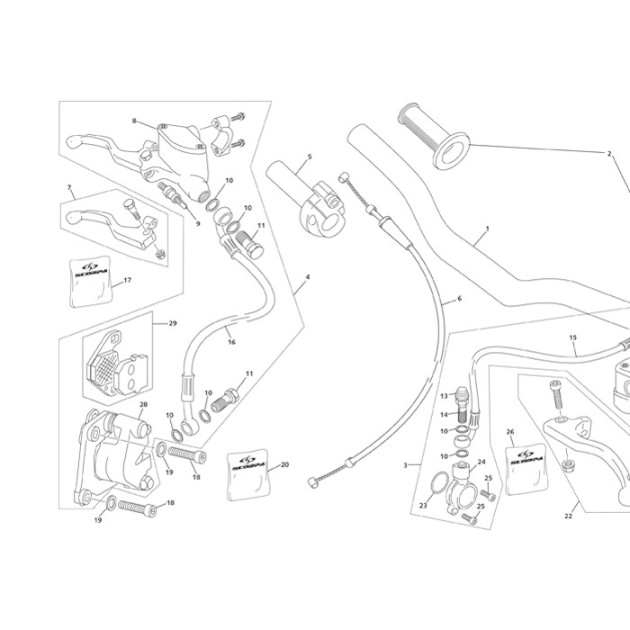 BRAKE LEVER 50 END GREY